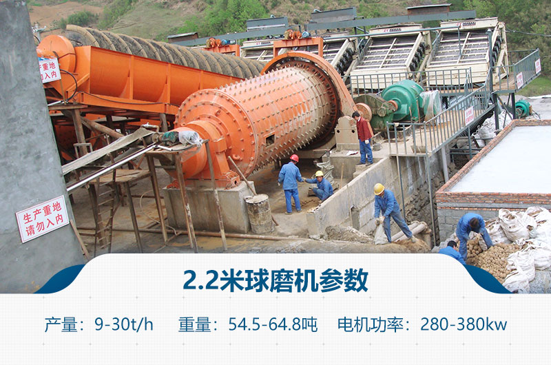 2.2米球磨機參數(shù)