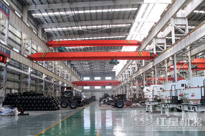 紅星機(jī)器建筑用砂制砂機(jī)車間